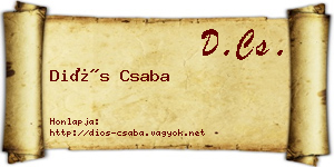 Diós Csaba névjegykártya