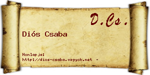 Diós Csaba névjegykártya